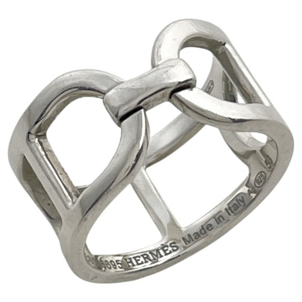 Hermes Ever Chaine d'Ancre MM Ring, Sterling Silver 925, Silver, Women's
